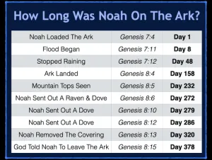 Genesis 7-8 - How Long Was Noah On The Ark