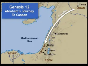Click to enlarge image. Genesis 12 - Abrahams Journey To Canaan
