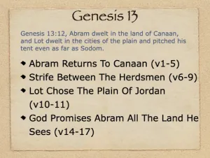 Click to enlarge image. Genesis 13 Outline