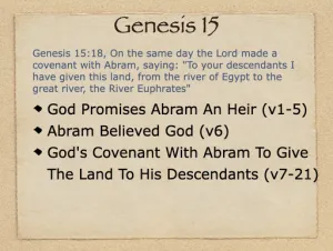 Click to enlarge image. Genesis 15 Outline