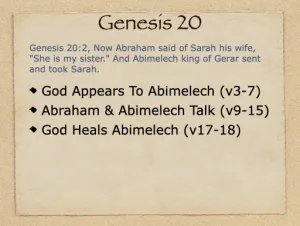 Click to enlarge image. Genesis 20 Outline