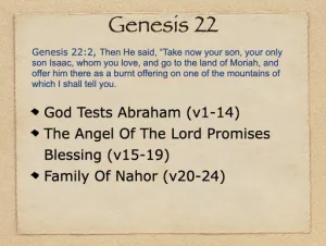 Genesis 22 Outline