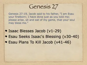 Click to enlarge image. Genesis 27 Outline