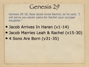 Genesis 29 Outline