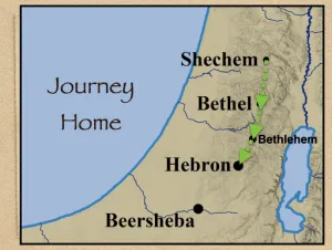 Click to enlarge image. Genesis 35 - Jacobs Journey Home