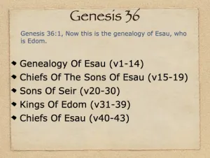 Click to enlarge image. Genesis 36 Outline