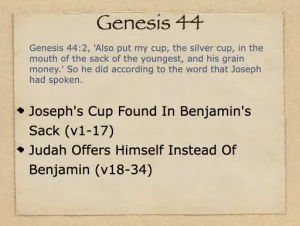 Click to enlarge image. Genesis 44 Outline