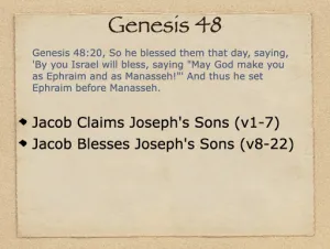 Click to enlarge image. Genesis 48 Outline