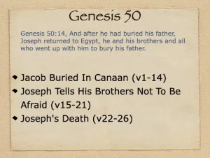 Genesis 50 Outline
