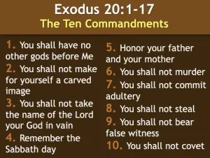 Exodus 20 The Ten Commandments