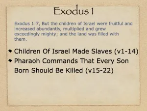 Click to enlarge image. Exodus 1 Outline