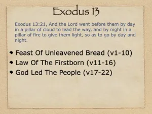 Click to enlarge image. Exodus 13 Outline