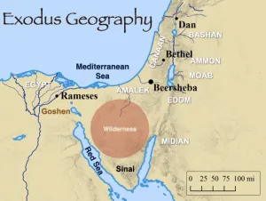 Click to enlarge image. Exodus 17 - Exodus Geography
