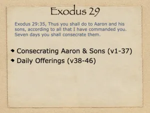 Click to enlarge image. Exodus 29 Outline