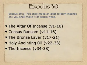 Click to enlarge image. Exodus 30 Outline