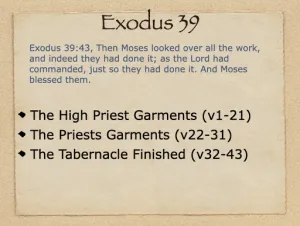Click to enlarge image. Exodus 39 Outline