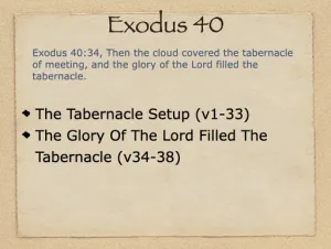 Click to enlarge image. Exodus 40 Outline