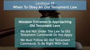 Click to enlarge image. Leviticus 19 - Mistaken Extremes In Approaching Old Testament Laws