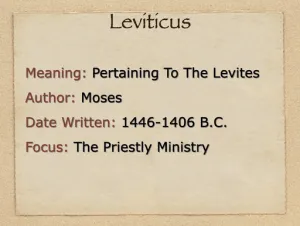 Leviticus: Book Introduction