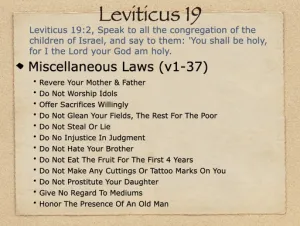 Click to enlarge image. Leviticus 19 Outline