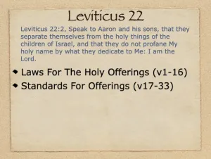 Click to enlarge image. Leviticus 22 Outline