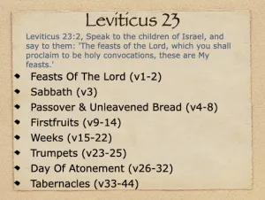 Click to enlarge image. Leviticus 23 Outline