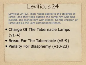 Click to enlarge image. Leviticus 24 Outline