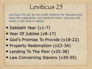 Leviticus 25 Outline