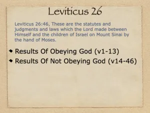 Leviticus 26 Outline