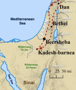 Click to enlarge image. Numbers 13 - Spies Sent Into The Promised Land