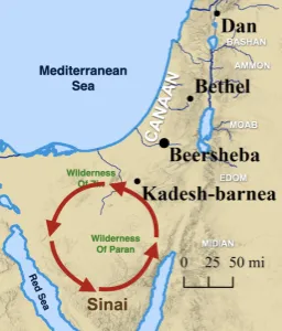 Click to enlarge image. Numbers 14 - Israel Wandering The Wilderness