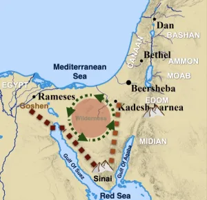 Click to enlarge image. Numbers 33 - Israel Journey From Egypt To Promised Land 3