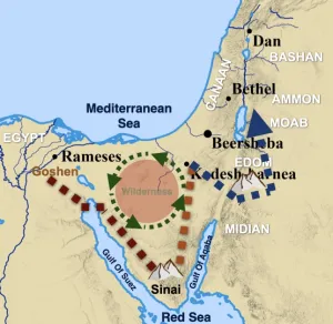 Click to enlarge image. Numbers 33 - Israel Journey From Egypt To Promised Land 4