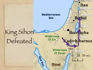 Click to enlarge image. Numbers 21 - King Sihon Defeated