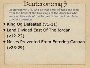 Deuteronomy 3 Outline