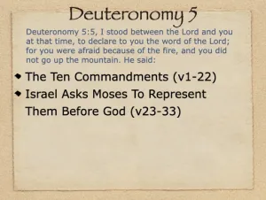 Click to enlarge image. Deuteronomy 5 Outline