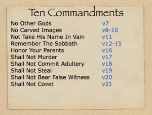 Deuteronomy 5 - Ten Commandments