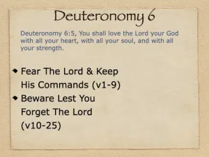 Click to enlarge image. Deuteronomy 6 Outline