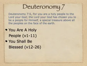 Click to enlarge image. Deuteronomy 7 Outline