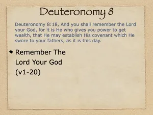 Click to enlarge image. Deuteronomy 8 Outline