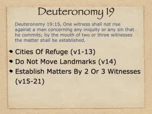 Deuteronomy 19 Outline