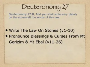 Click to enlarge image. Deuteronomy 27 Outline