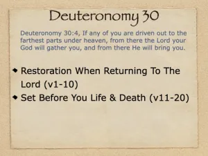 Click to enlarge image. Deuteronomy 30 Outline