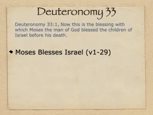 Deuteronomy 33 Outline
