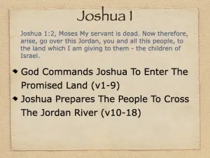Click to enlarge image. Joshua 1 Outline