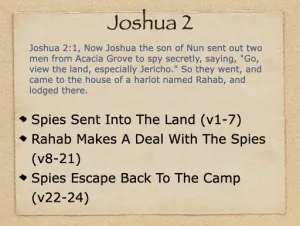 Joshua 2 Outline