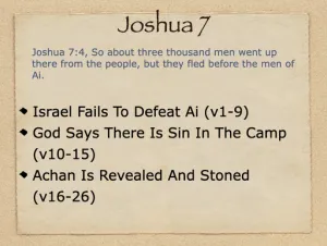 Click to enlarge image. Joshua 7 Outline