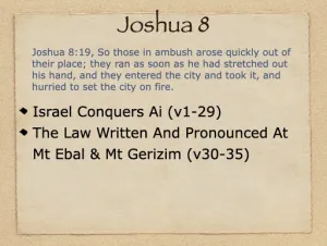 Joshua 8 Outline