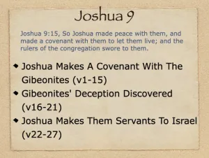 Click to enlarge image. Joshua 9 Outline