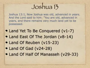 Joshua 13 Outline